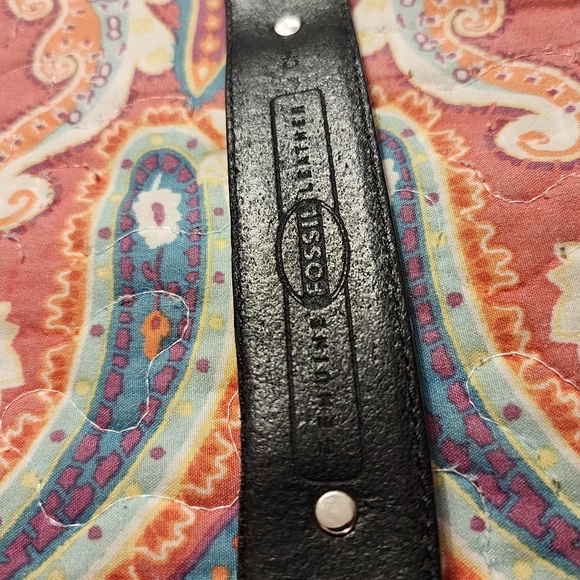 Vintage FOSSIL Genuine Leather Ornate Concho Belt | Size Medium | Black - Picture 16 of 16